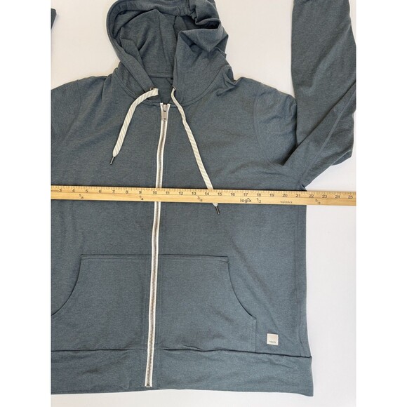 VUORI Halo Essential Womens Hoodie XL Heather Green Full Zip Jacket Athleisure - Picture 4 of 8